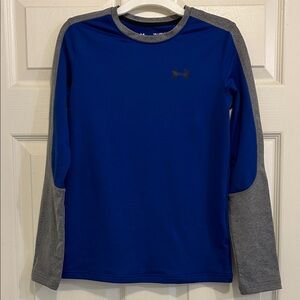 Under Armour Kids Long Sleeve Shirt in Blue and Gray
